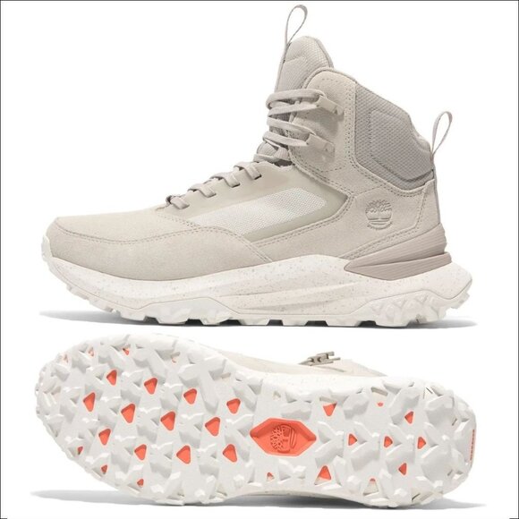 Men's Timberland Motion Access Mid Waterproof Hiking Boots-White Suede- Size 11 - Picture 1 of 16
